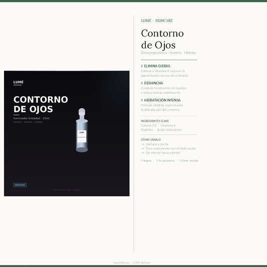 LUMÉ Contorno de Ojos - Beneficios e ingredientes