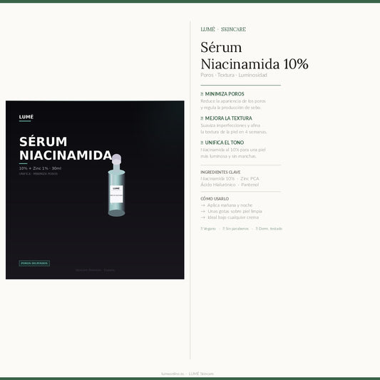 LUMÉ Sérum Niacinamida - Beneficios e ingredientes