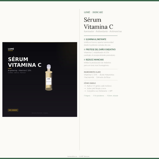 LUMÉ Sérum Vitamina C - Beneficios e ingredientes
